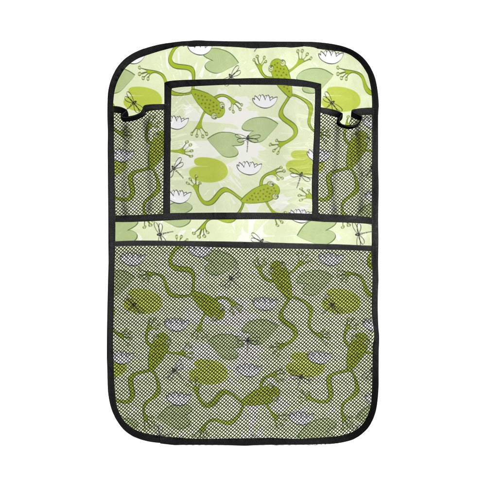 Cute frog dragonfly pattern Car Seat Back Organizer
