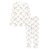 Jack Russel Pattern Print Design 05 Women's All Over Print Pajama Set