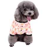 Hand drawn heart design pattern All Over Print Pet Dog Round Neck Fuzzy Shirt