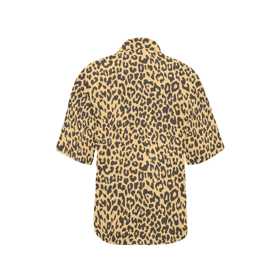 Leopard skin print Women's All Over Print Hawaiian Shirt