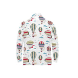 Hot air balloon pattern Men's Long Sleeve Polo Shirt
