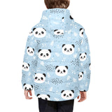 Cute panda pattern Kids' Boys' Girls' Padded Hooded Jacket