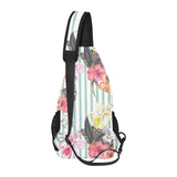Colorful orchid flower pattern All Over Print Chest Bag