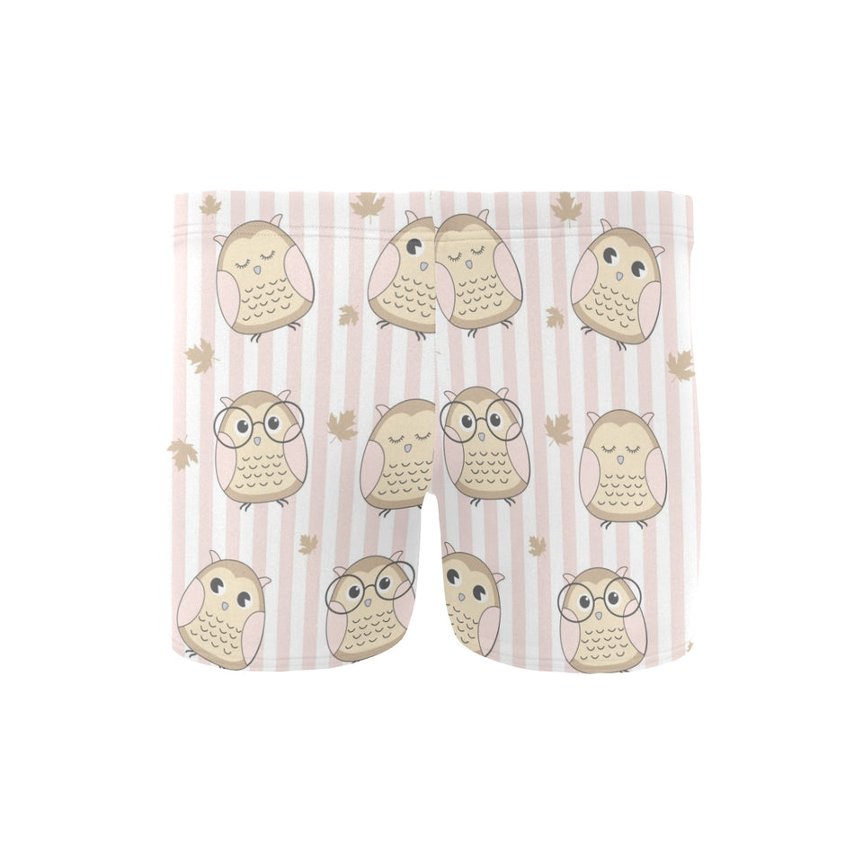 cute owl leaf Men's Swimming Trunks