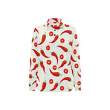 Chili pattern Women's Long Sleeve Polo Shirt