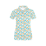 Fried Eggs Pattern Print Design 04 Women's All Over Print Polo Shirt