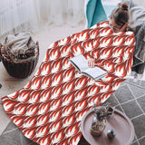 Fire flame symbol design pattern Blanket Robe with Sleeves