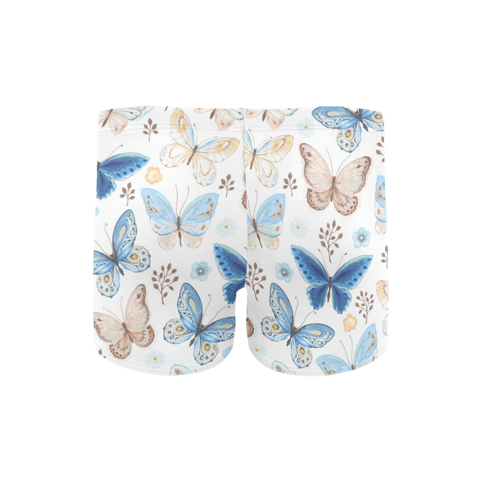 blue butterfly pattern Men's Swimming Trunks