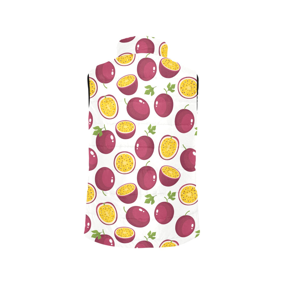 Passion fruit design pattern Women's Padded Vest