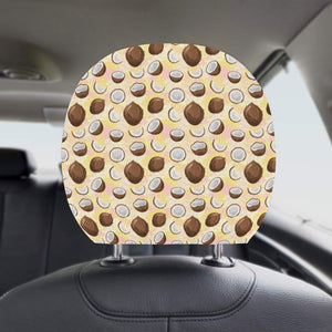 Coconut Pattern Print Design 05 Car Headrest Cover