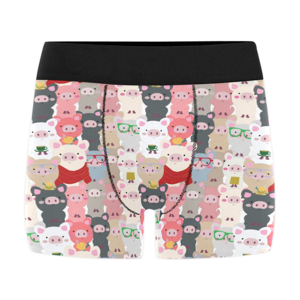 Pig Pattern Print Design 02 Men's All Over Print Boxer Briefs Men's Underwear