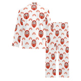 Daruma japanese wooden doll design pattern Men's Long Pajama Set