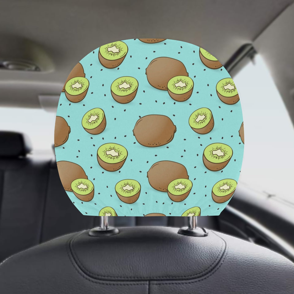 Kiwi blue background Car Headrest Cover