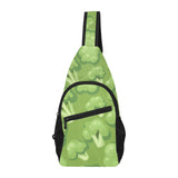 Broccoli pattern green background All Over Print Chest Bag
