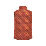 Wood Printed Pattern Print Design 03 Men's Padded Vest