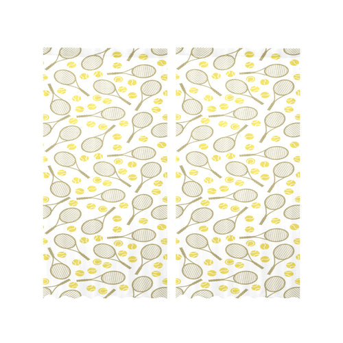Tennis Pattern Print Design 02 Gauze Curtain
