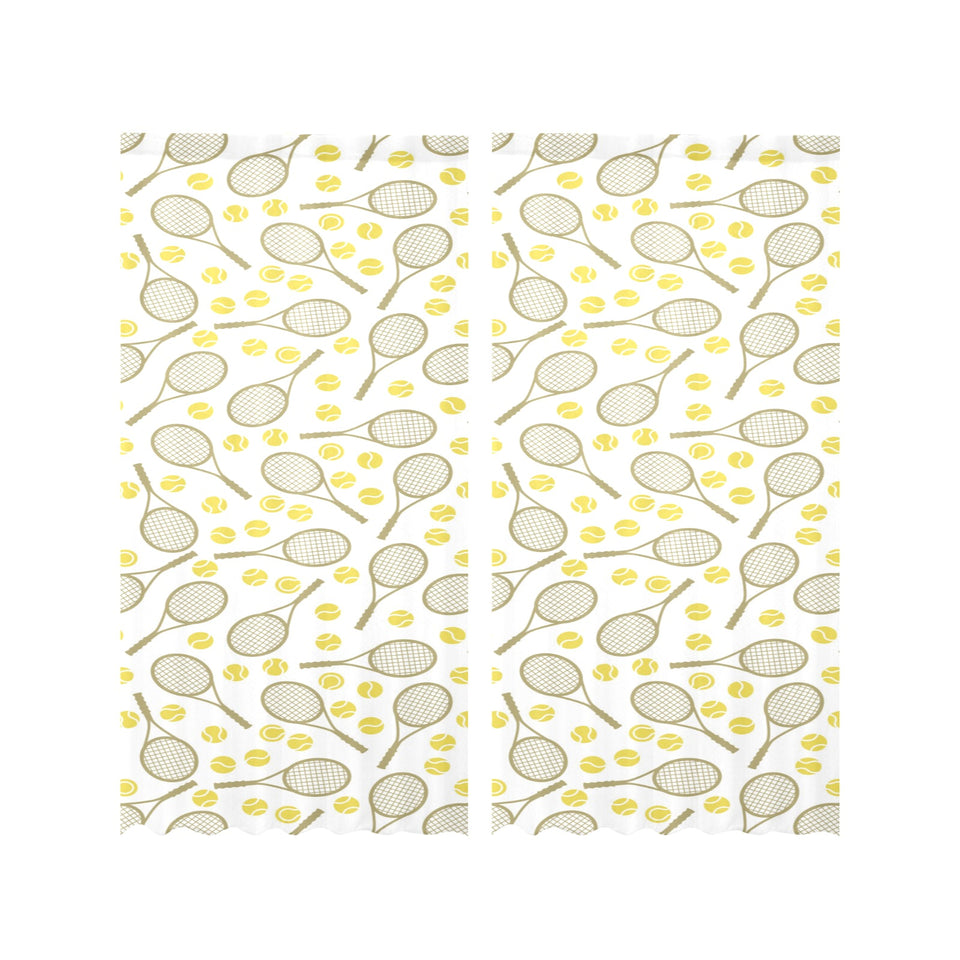 Tennis Pattern Print Design 02 Gauze Curtain