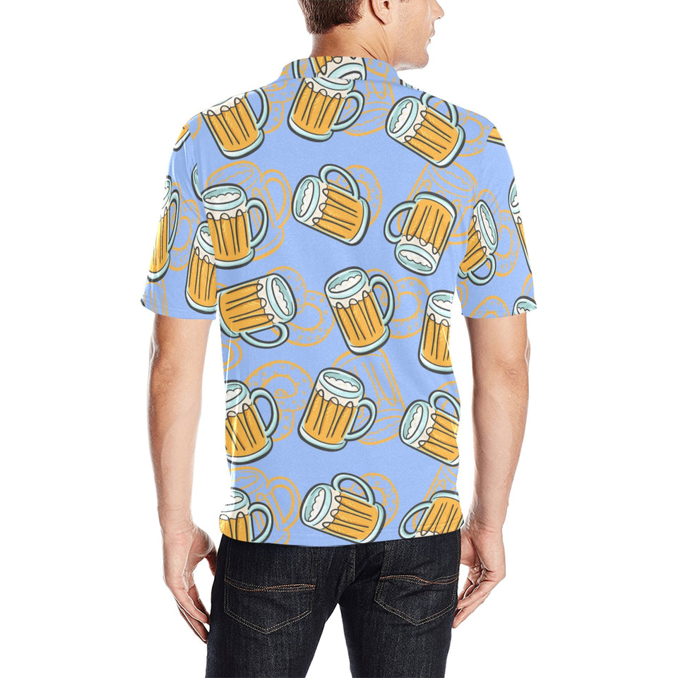 Beer pattern Men's All Over Print Polo Shirt