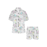Cute elephant mouse pattern Women's V-Neck Short Pajama Set