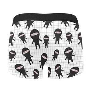 Ninja pattern plaid background Men's All Over Print Boxer Briefs Men's Underwear
