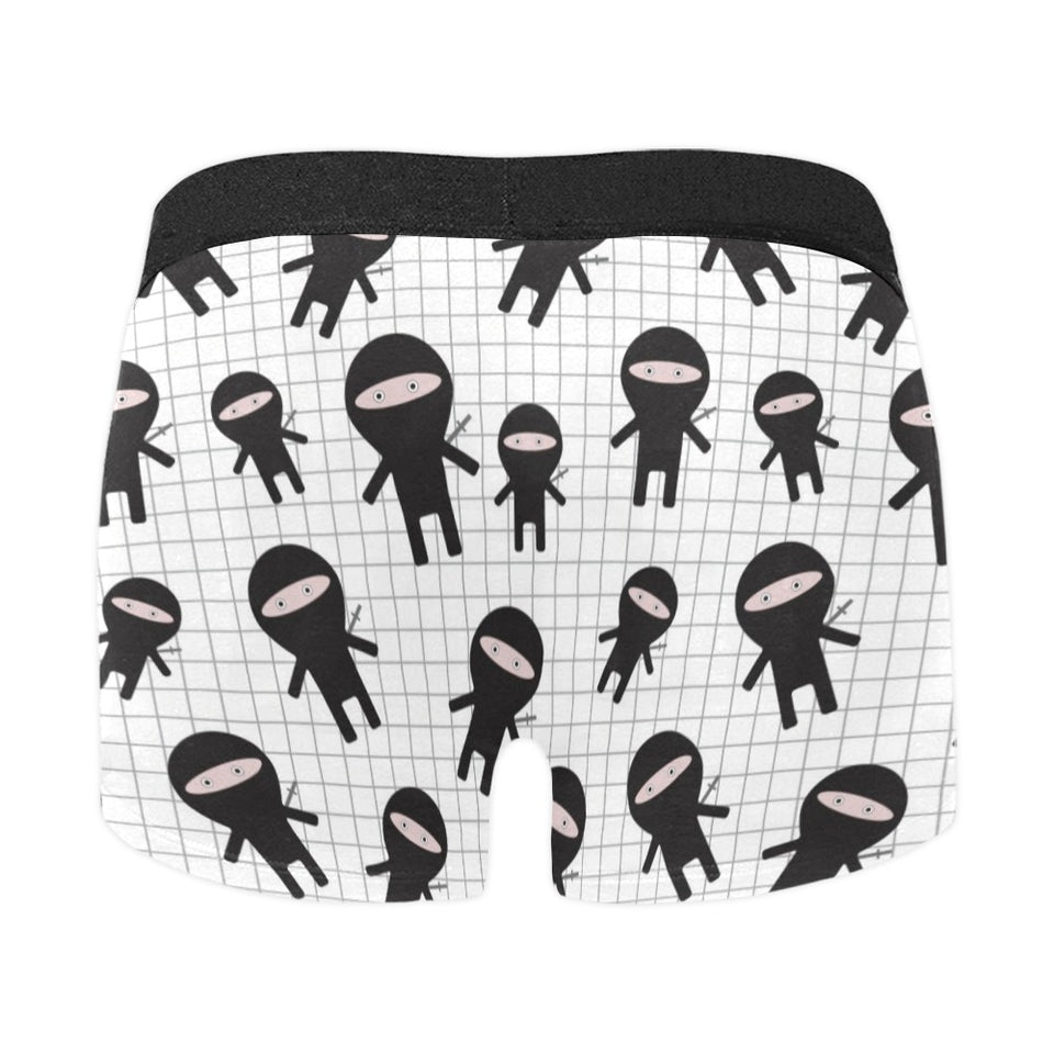 Ninja pattern plaid background Men's All Over Print Boxer Briefs Men's Underwear