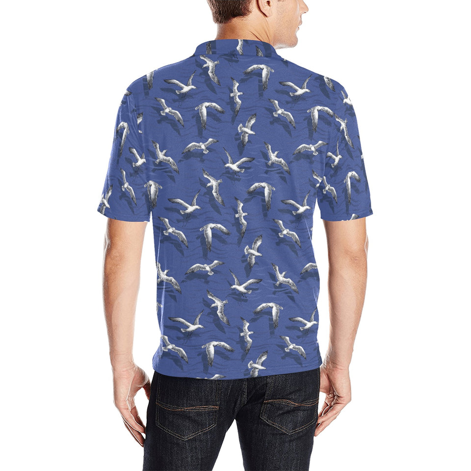 Seagull Pattern Print Design 03 Men's All Over Print Polo Shirt