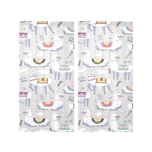 Cute Llama Alpaca pattern Gauze Curtain