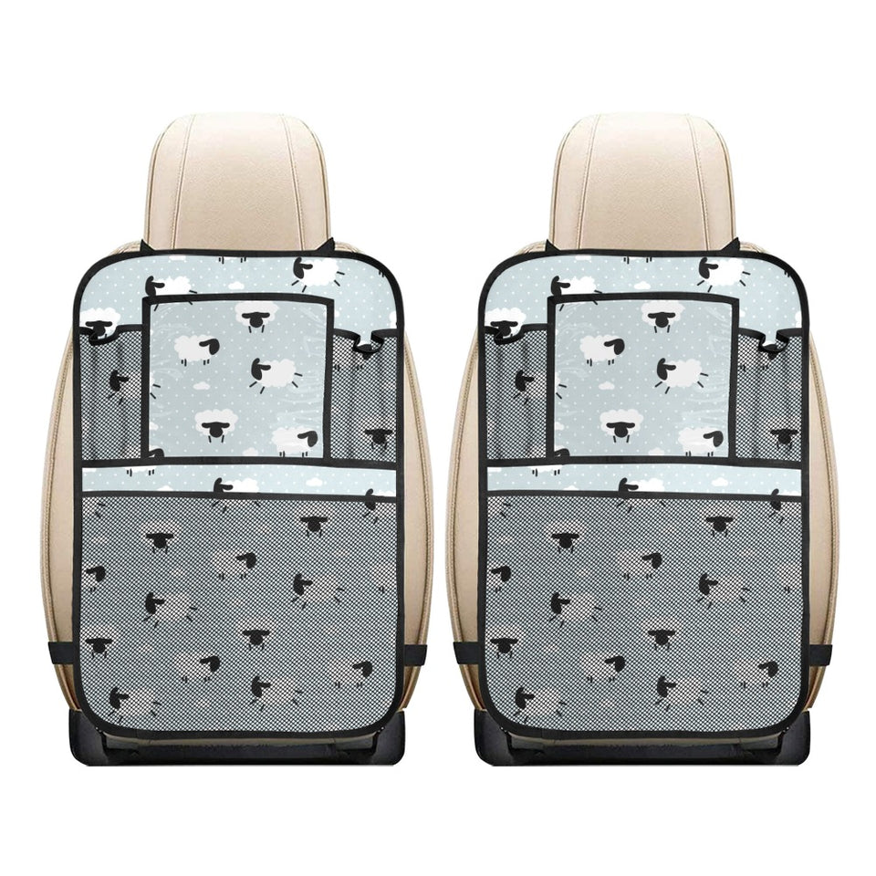 Sheep polka dot cloud pattern Car Seat Back Organizer