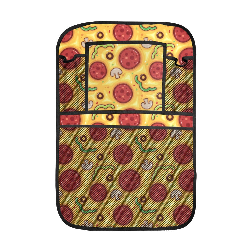Pizza texture pattern Car Seat Back Organizer