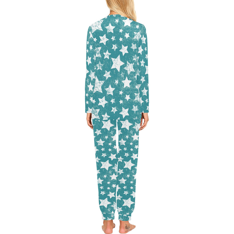 Vintage star pattern Women's All Over Print Pajama Set