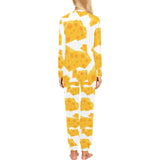 Cheese slice pattern Women's All Over Print Pajama Set