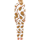 Paint Guitar Pattern Women's All Over Print Pajama Set
