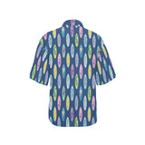 Surfboard Pattern Print Design 03 Women's All Over Print Hawaiian Shirt