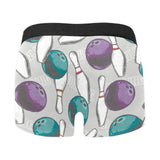 Bowling ball and pin gray background Men's All Over Print Boxer Briefs Men's Underwear