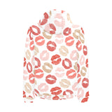 Lips Pattern Print Design 04 Men's Padded Hooded Jacket