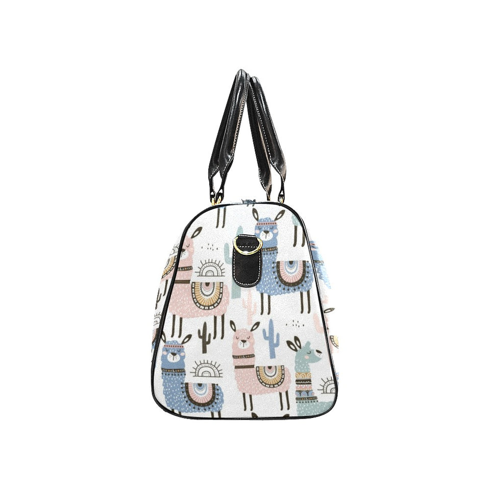 lama Alpaca cactus hand drawn pattern Travel Bag