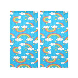 Rainbows Sky Clouds Pattern Gauze Curtain