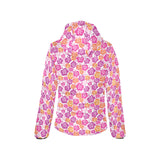 Hibiscus Pattern Print Design 01 Women's Padded Hooded Jacket