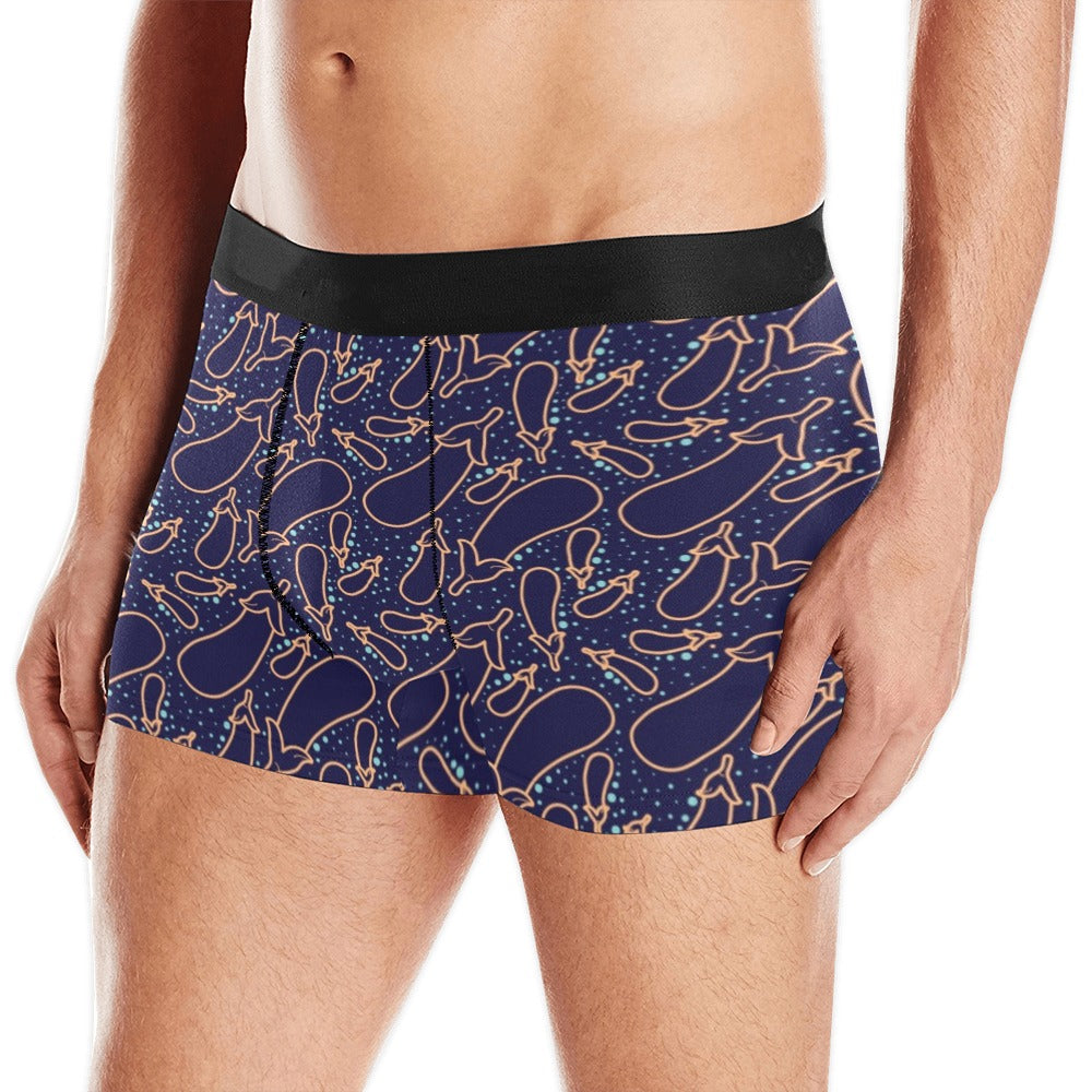 Eggplant Pattern Print Design 04 Men's All Over Print Boxer Briefs Men's Underwear