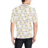 Golden Retriever Pattern Print Design 04 Men's All Over Print Polo Shirt