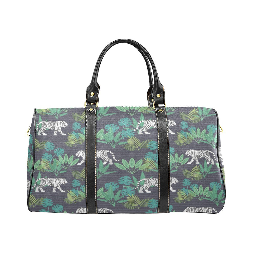 white bengal tigers tropical plant Travel Bag