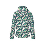Pelican Pattern Print Design 03 Women's Padded Hooded Jacket