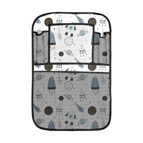 Hand drawn space elements space rocket star planet Car Seat Back Organizer