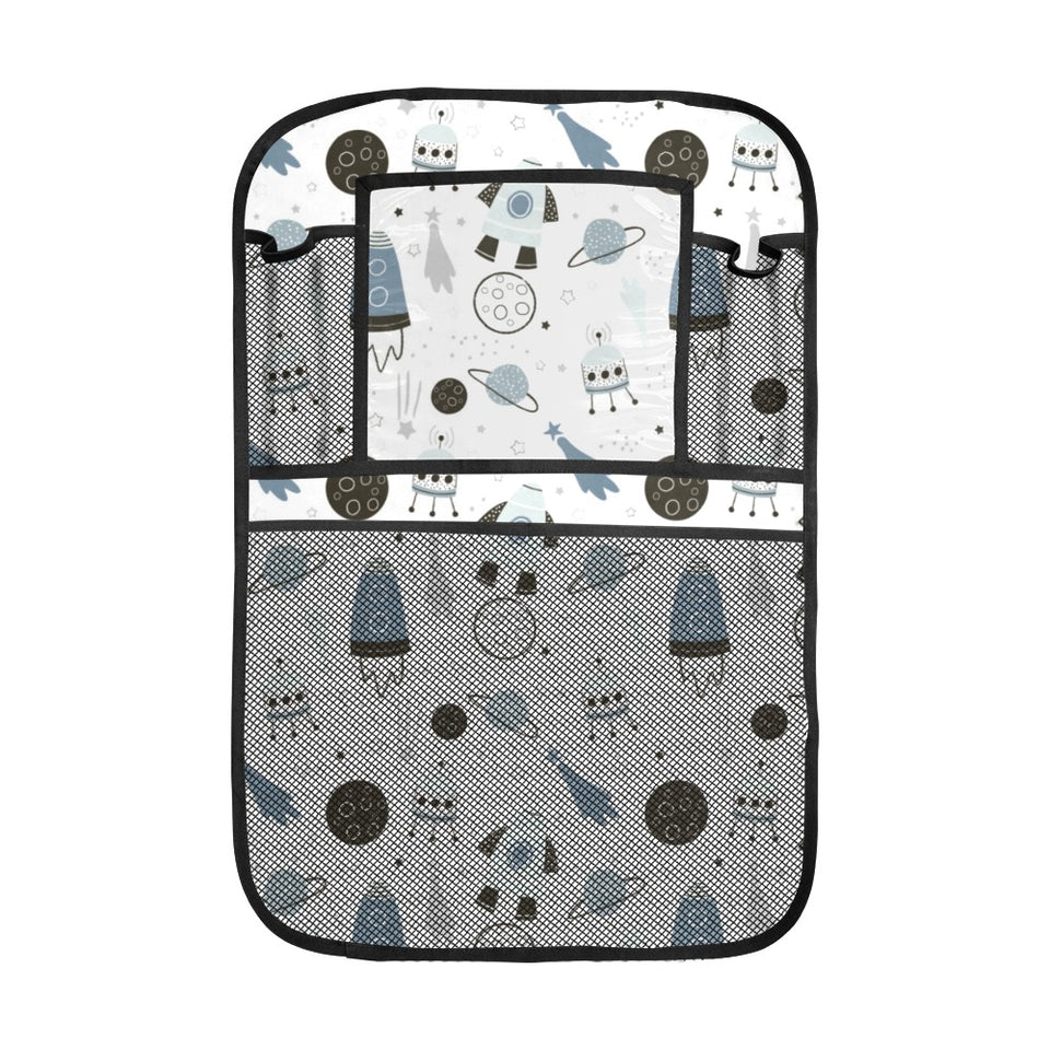 Hand drawn space elements space rocket star planet Car Seat Back Organizer
