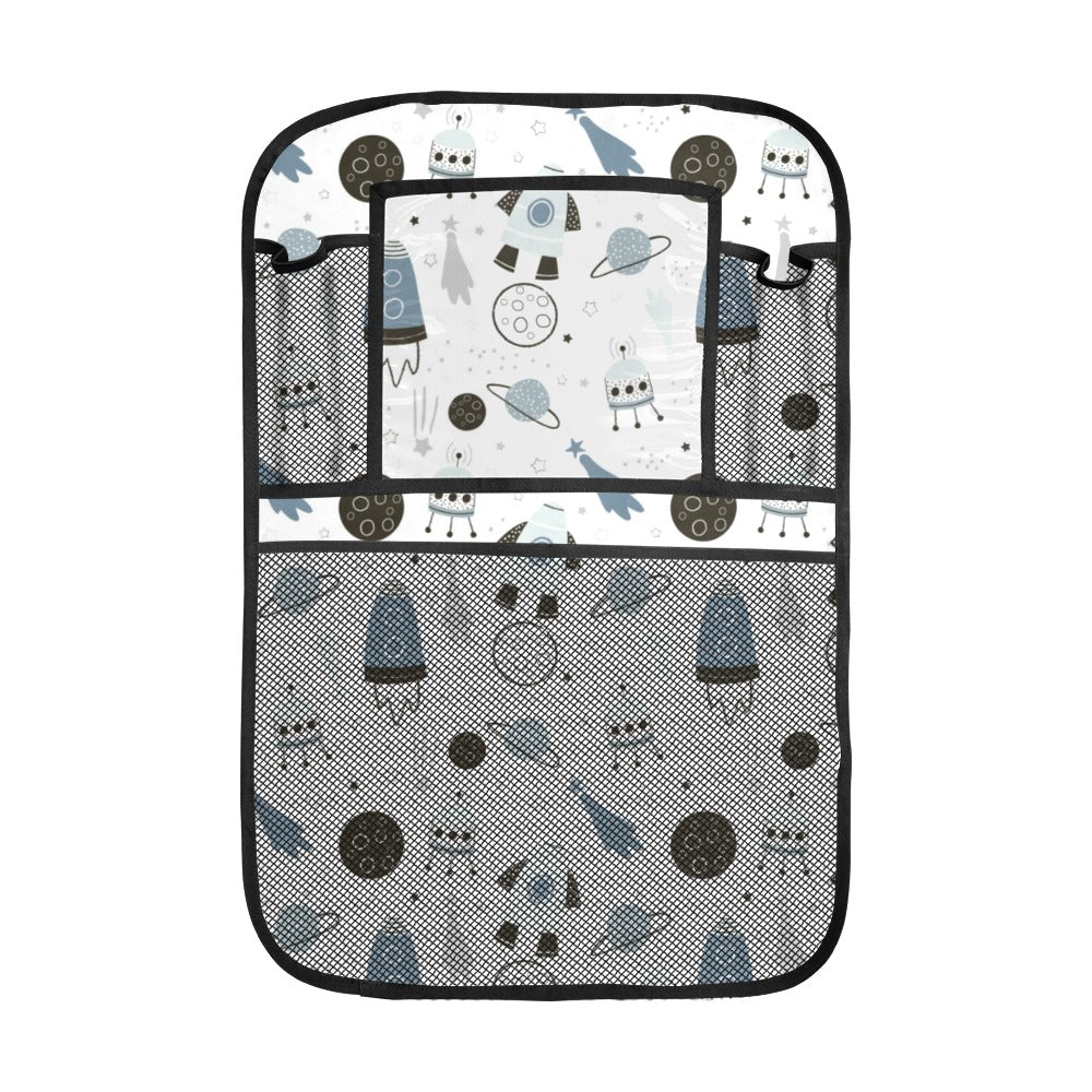 Hand drawn space elements space rocket star planet Car Seat Back Organizer