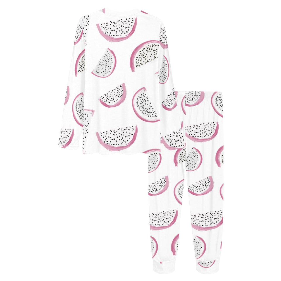 dragon fruit pattern Women's All Over Print Pajama Set