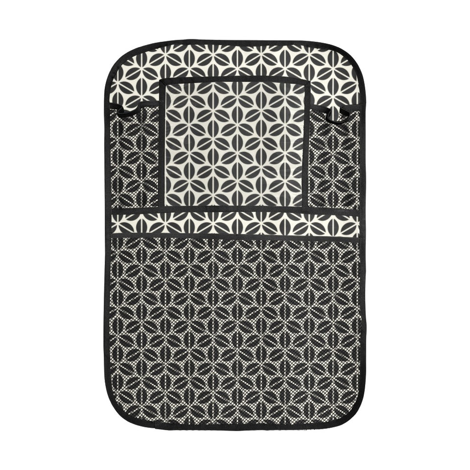 Coffee bean abstract modern pattern Car Seat Back Organizer
