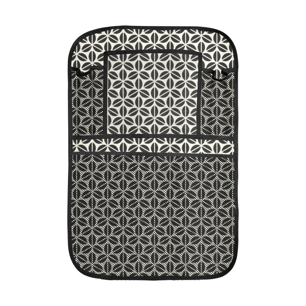 Coffee bean abstract modern pattern Car Seat Back Organizer