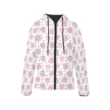 Pig Pattern Print Design 03 Women's Padded Hooded Jacket
