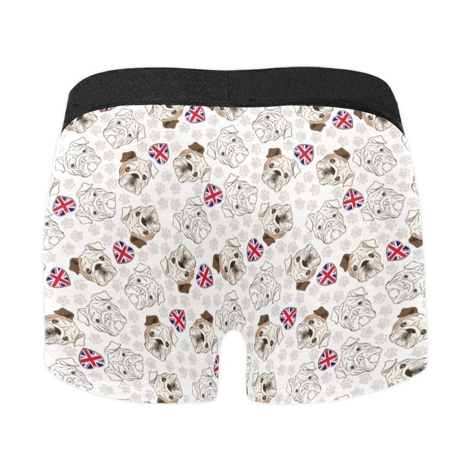 English Bulldog Pattern Print Design 01 Men's All Over Print Boxer Briefs Men's Underwear